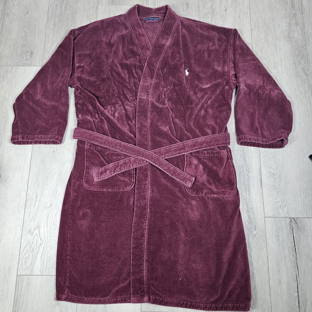 Polo Ralph Lauren Robe Mens Large/Extra Large Red French Terry Lounge Kimono